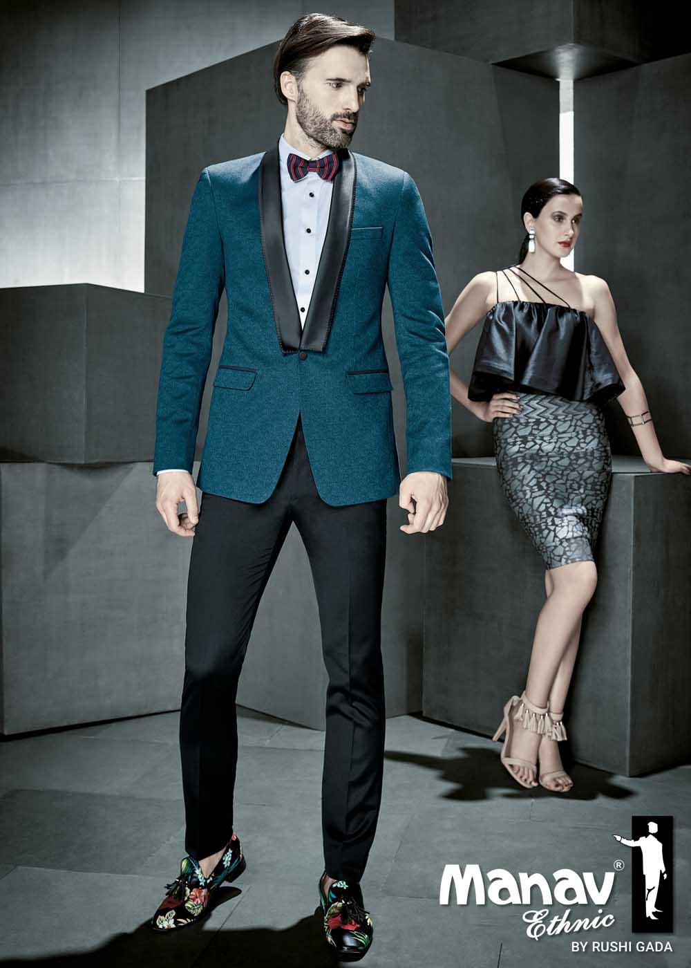 Turquoise Blue Tuxedo Suit