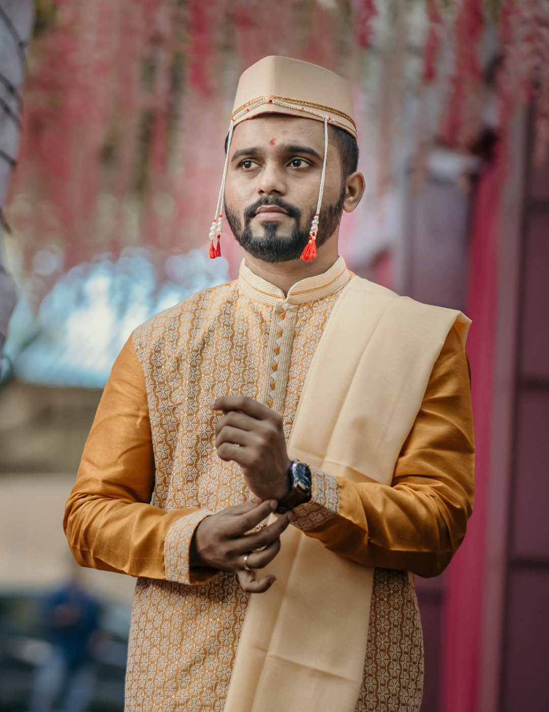 Manav Ethnic Happy Customer wearing Traditional Maharashtrian Wedding Outfit