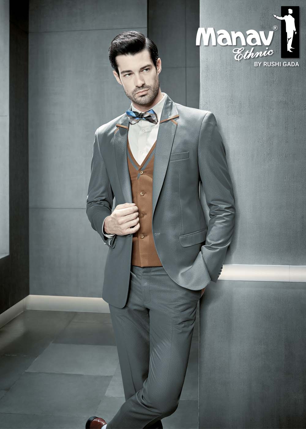 designer ash grey suit 1