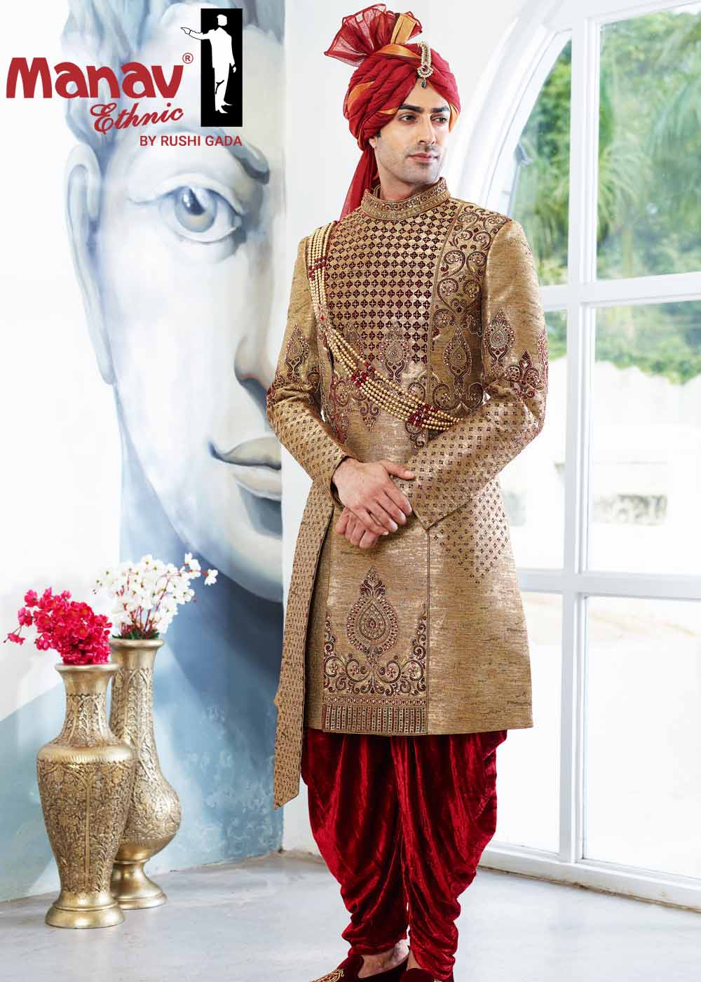 Aashirwad Pakhi Gold Indo western Gown Wholesale